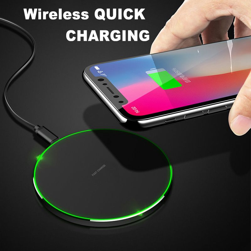 2020 Qi Wireless Charger Cordless Power Charging Pad LED Light ...
