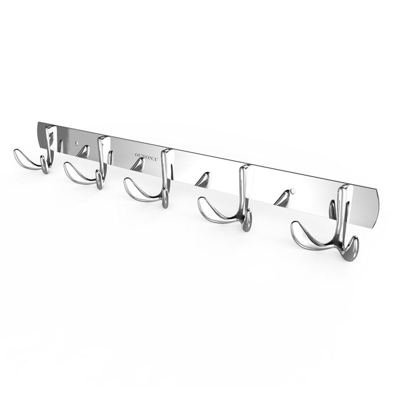 Ounona Wall Coat Rack Hooks Mounted Stainless Steel Ounona Wall Coat Rack Hooks Mounted Stainless Steel With 5 Hanger Hook For Clothes Keys Bags Rails