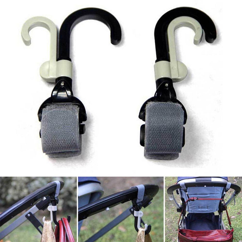 Portable Outdoor Stroller Hooks Baby Pram Hanger Bag Holder Accessories Clips CB