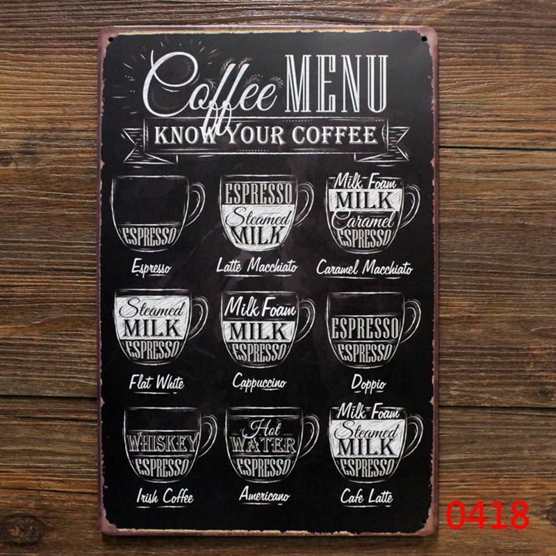 Rereo Coffee Metal Tin Sign Cafe Wall Decor Vintage Painting Poster Art Plaque Decoration - Cafe Wall Decoration Rereo Coffee Metal Tin Sign Cafe Wall Decor Vintage Painting Poster Art Plaque Decoration - Cafe Wall Decoration
