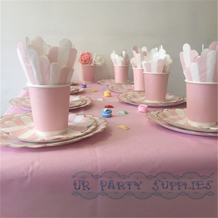 Pink And Gold Party Tableware Set With Table Cover Paper Plates Cups Pink And Gold Party Tableware Set With Table Cover Paper Plates Cups Napkins Drinking Straws Birthday Wedding Uk 2019 From Urparty