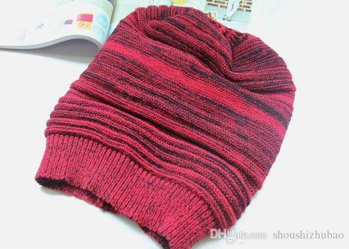 2016 new arrival hats girl Fashion Ladies Unisex Winter Knit Plicate Slouch Cap Hat Knitted Skull Beanies Casual Ski 