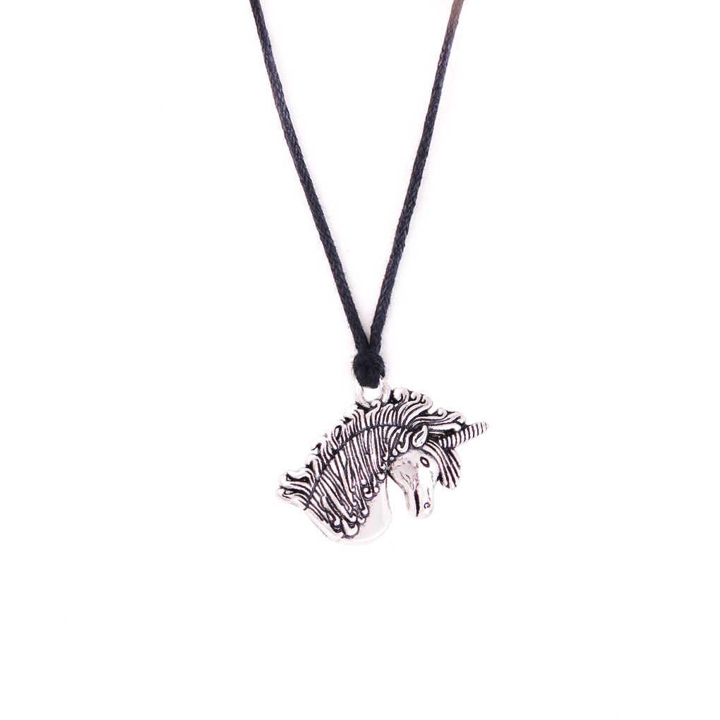 wholesale unicorn pendant antique silver plated medieval unicorn