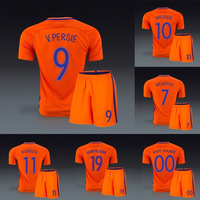2021 Holland Netherlands 2016 2017 Home Orange Soccer Uniform Jerseys