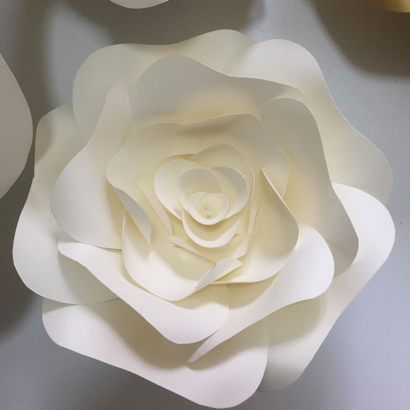 2019 diy artificial large paper rose flowers backdrop 15 50cm full large paper flower kits