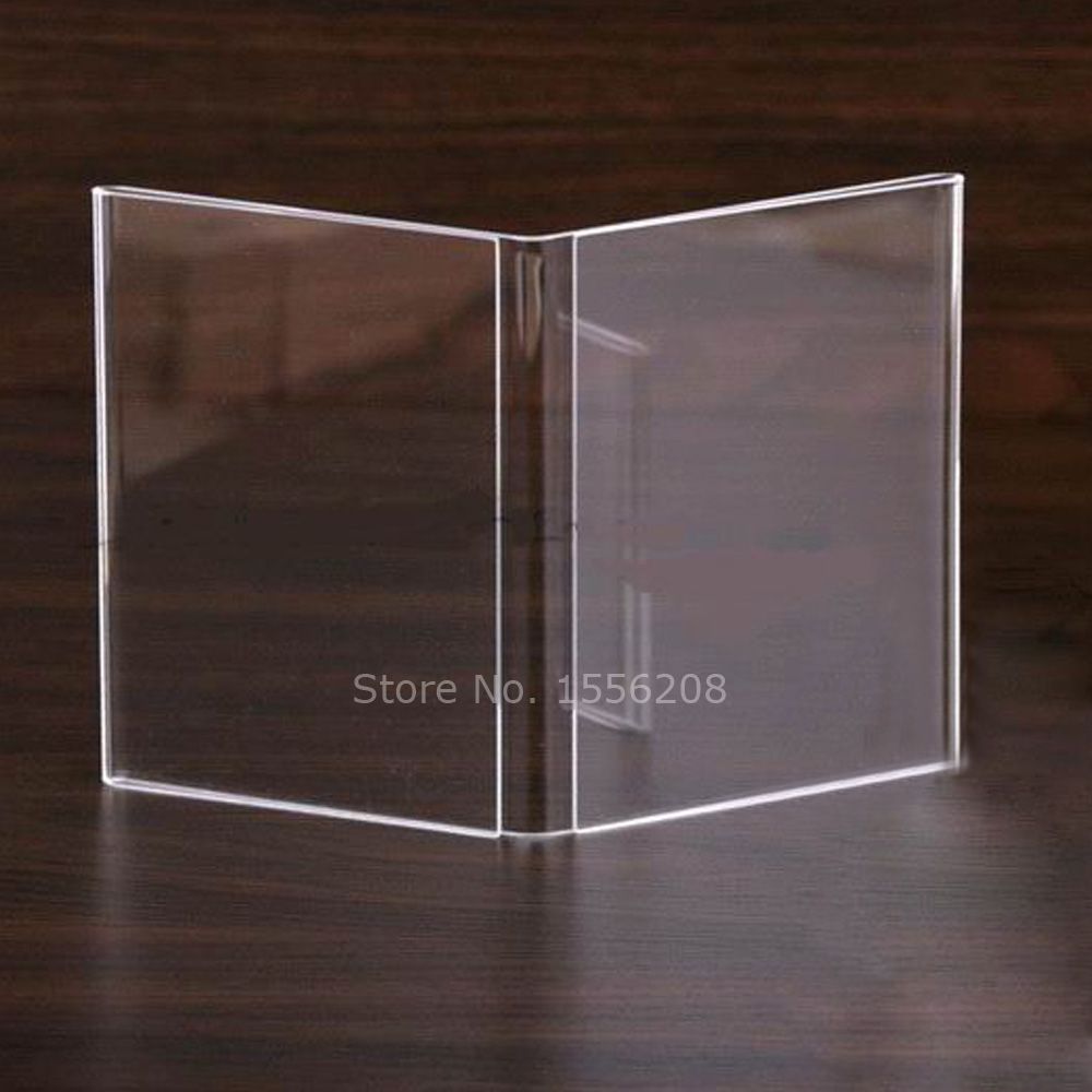 Clear Acrylic Dual Frame Photo Picture Table Holders 4 W X 6 H Double Signage Card Stand