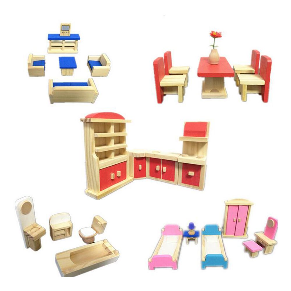 Wooden Handmade Dollhouse Furniture Miniature 1 12 Toys Wooden Handmade Dollhouse Furniture Miniature 1 12 Toys Doll For Kids Play Pretend Educational Toy Houses