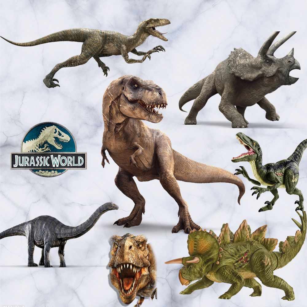 Jurassic World Wall Stickers 3D Dinosaur Wall Art Decals DIY Kids Room