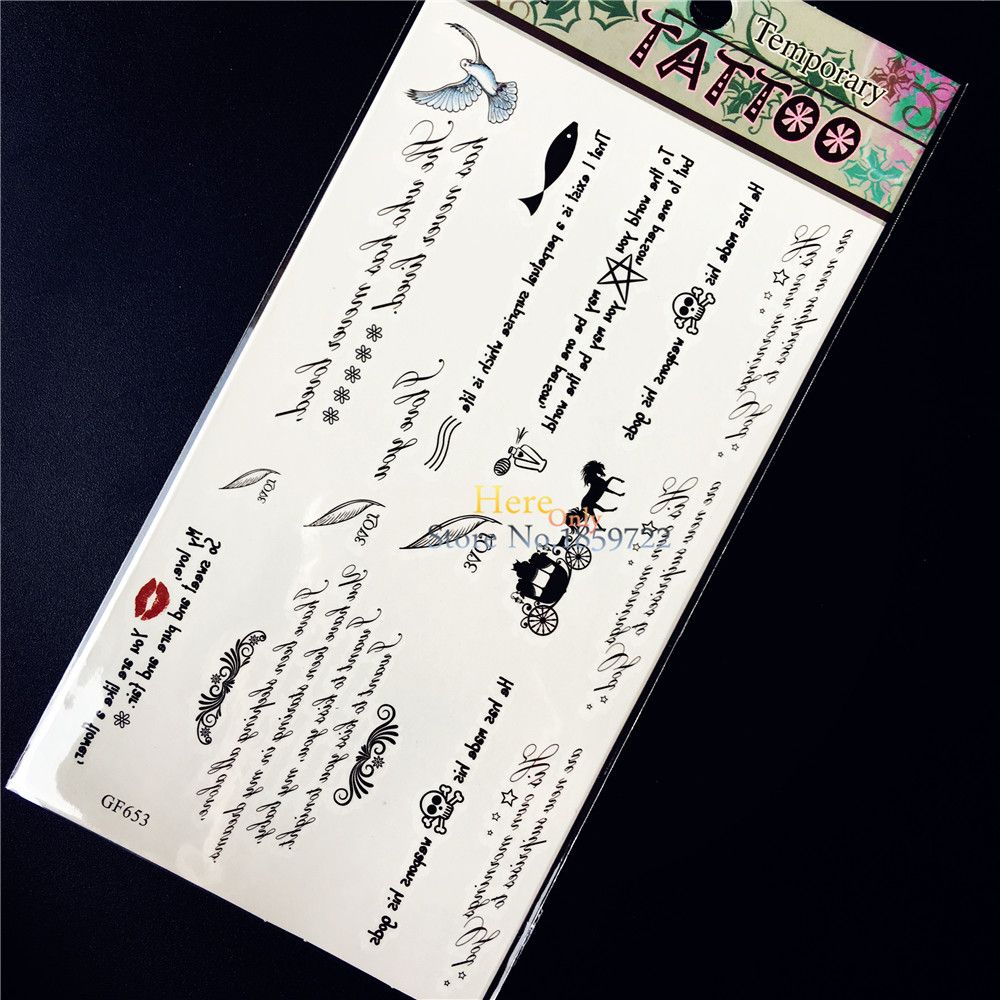 Großhandel Englisch Zitate Worte Temporäre Tattoo Aufkleber Männer Großhandel Englisch Zitate Worte Temporäre Tattoo Aufkleber Männer