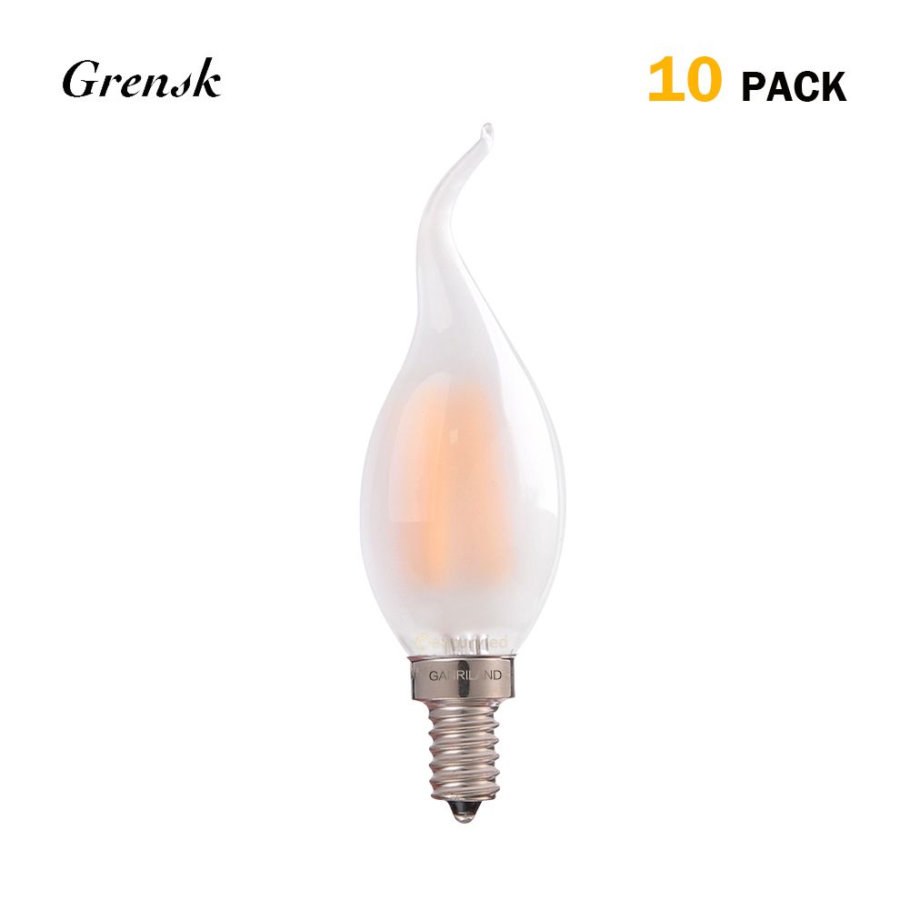 Retro Led Filament Bulb Frosted Candle Flame Tip C35t 4w 6w E12 E14 Retro Led Filament Bulb Frosted Candle Flame Tip C35t 4w 6w E12 E14 Base Warm White Chandelier Decorative Lighting Dimmable Recessed Light Bulbs G9