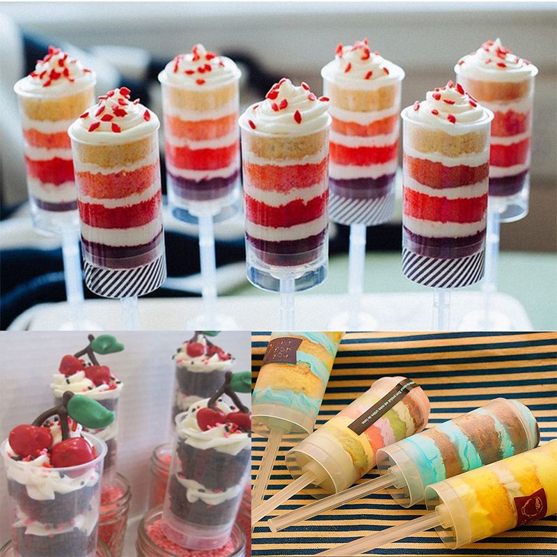 2020 Push Up Pop Containers New Plastic Push Up Pop Cake Containers