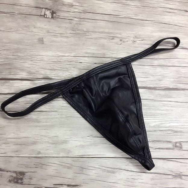 G String Swimsuit - Adjustable Pouch in Semi Sheer Smoke 