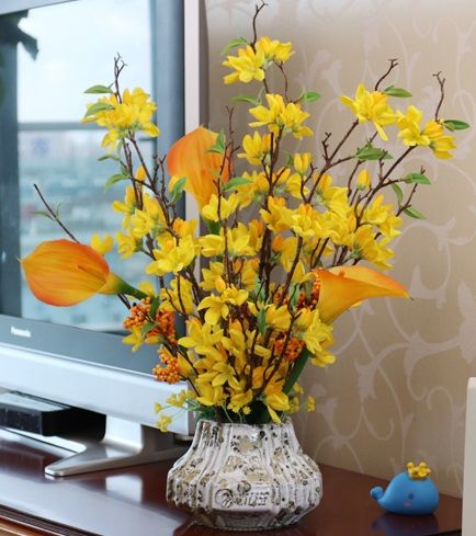 Compre es Flor Artificial Solo Invierno Flor De Jazmín Decoración Sala