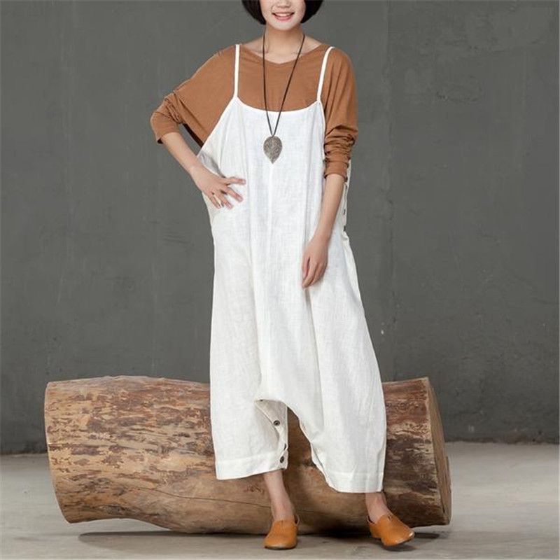 linen baggy jumpsuit