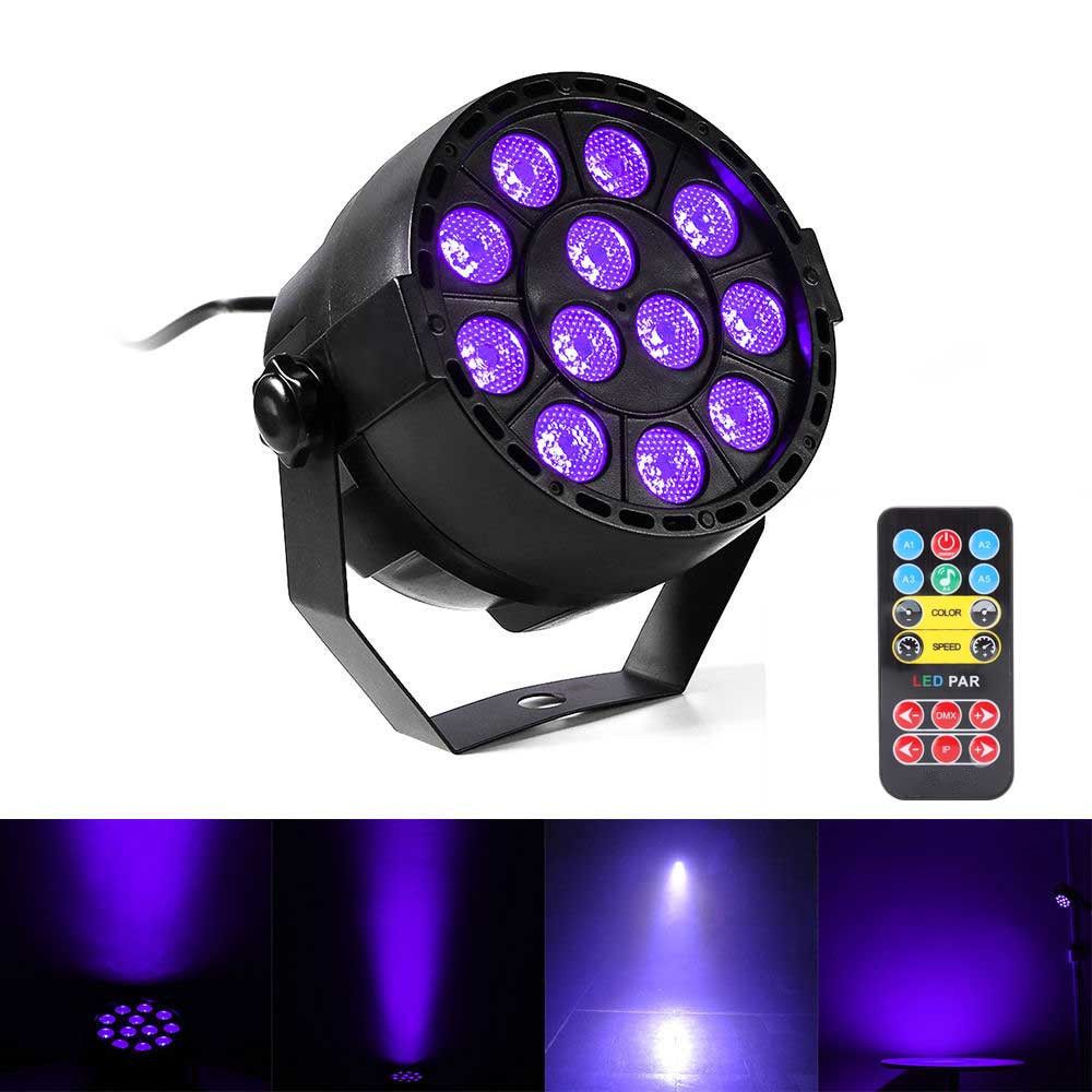 36W UV LED Stage Light Sound Active 12 LEDs Auto DMX Ultraviolet Strobe