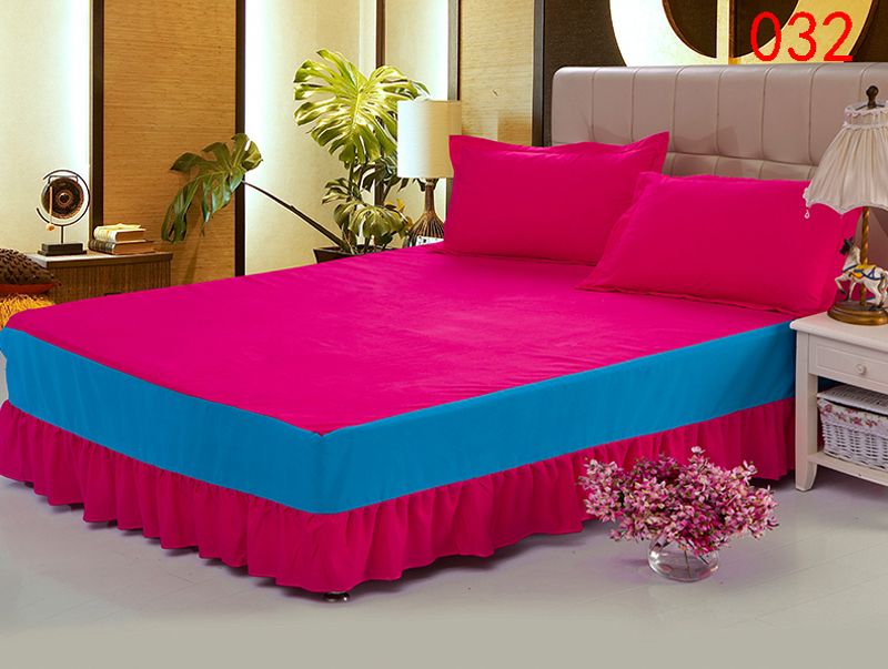 Rose Red Polyester Bed Skirt Maress Cover Peicoat Twin Full Queen Rose Red Polyester Bed Skirt Maress Cover Peicoat Twin Full Queen Skirts Dust Ruffle Bedspread 120 200cm 150 Bedskirt Denim From