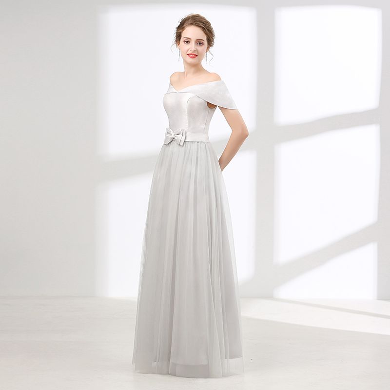 grey junior bridesmaid dresses
