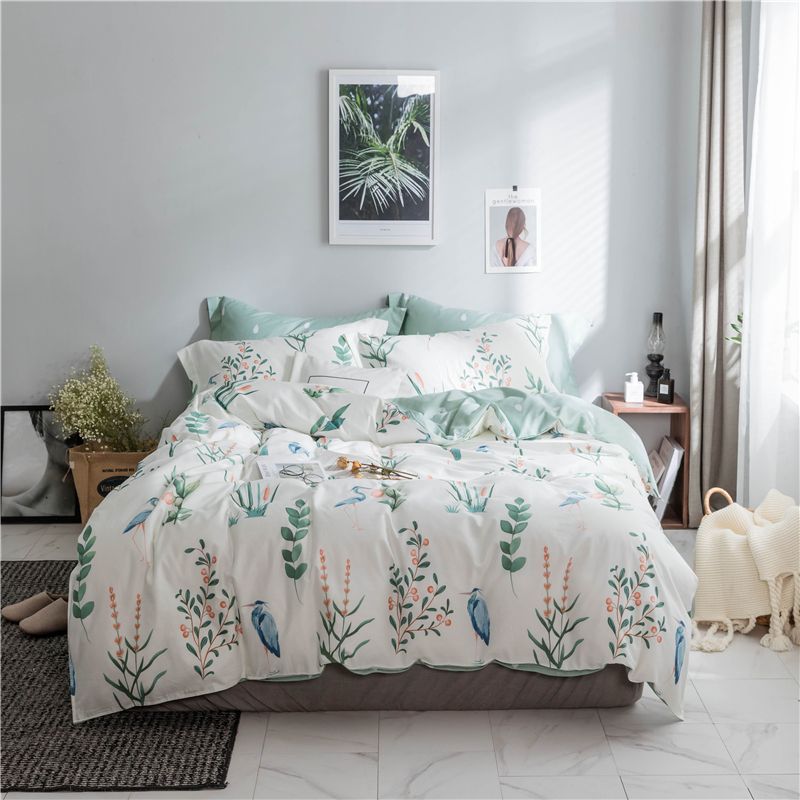 100 Cotton Bed Sheet Set Quilt Duvet Cover Twin Queen Size Bedding For Children Girls Women Bedclothes