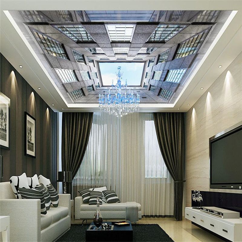 Beibehang Wall Panel 3d Wallpaper Building Sky Ceiling Photography Beibehang Wall Panel 3d Wallpaper Building Sky Ceiling Photography Background Modern Mural For Living Room Large Painting Y Wallpapers Simpsons