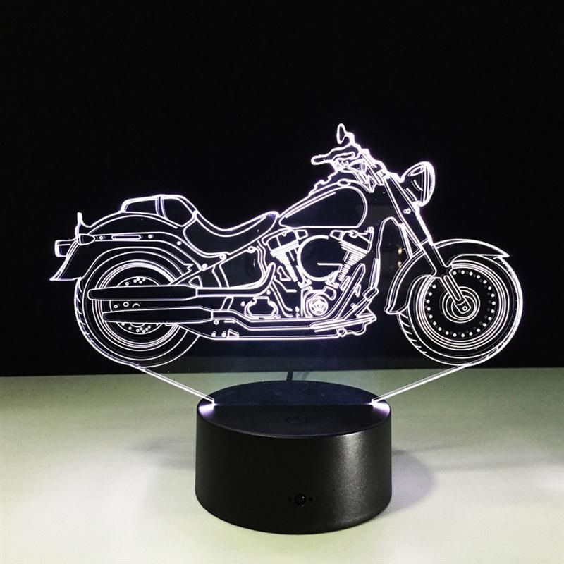 2018 3d Motorcycle Table Lamp Visual Light Effect Touch Switch 2018 3d Motorcycle Table Lamp Visual Light Effect Touch Switch Remote Control Color Changing Nightlight Gift For Kits Sleeping From Lightlight