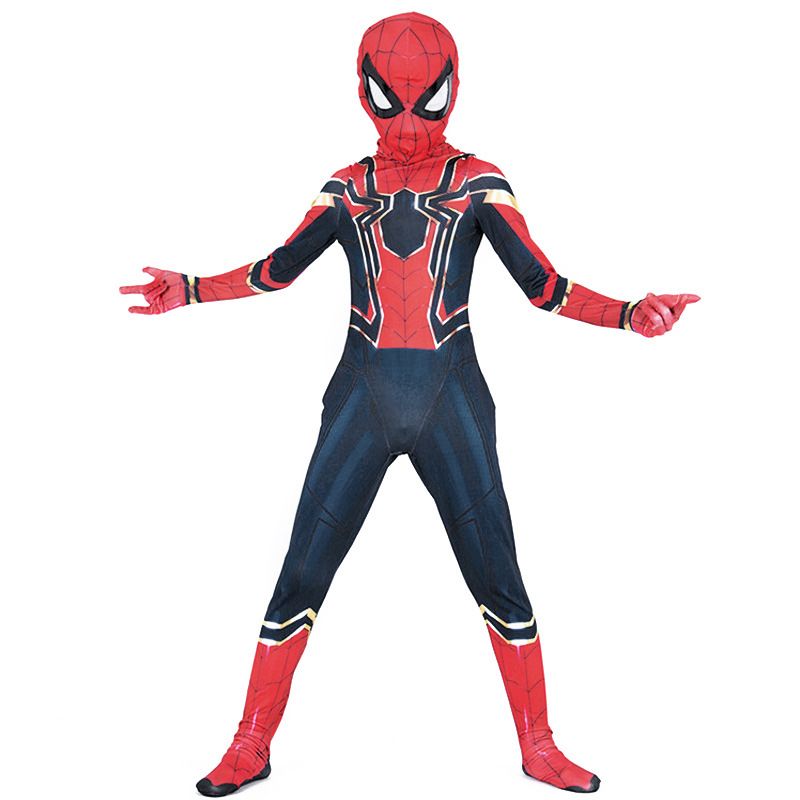 2019 Boys Halloween Nano Steel Spiderman Muscle Style Cosplay Suits ...