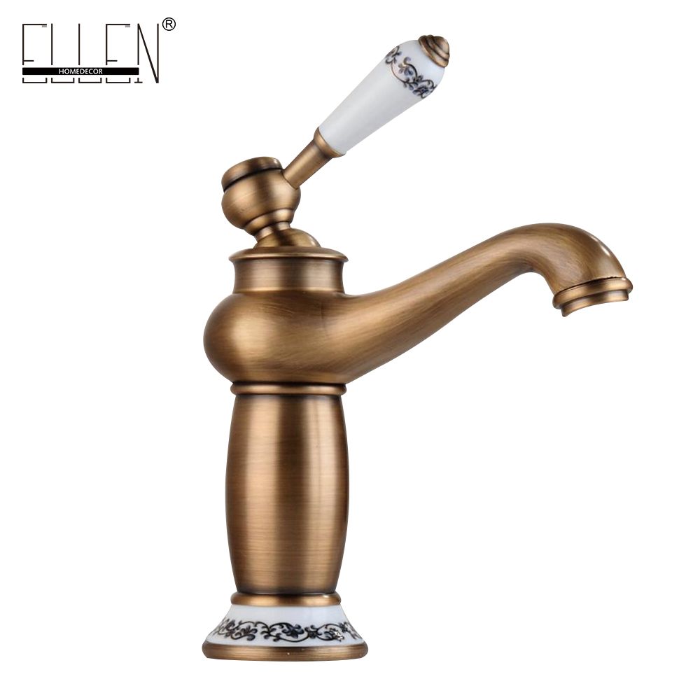 bathroom faucet antique bronze finish brass basin sink faucet single