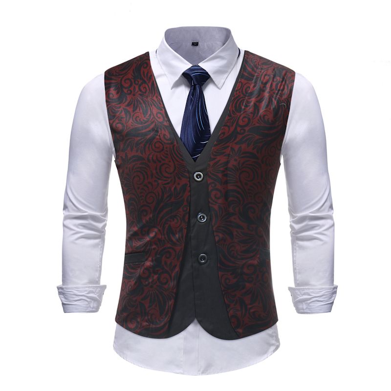 2019 Wedding Waistcoats For Mens Baroque Gilet Costume Vintage Slim