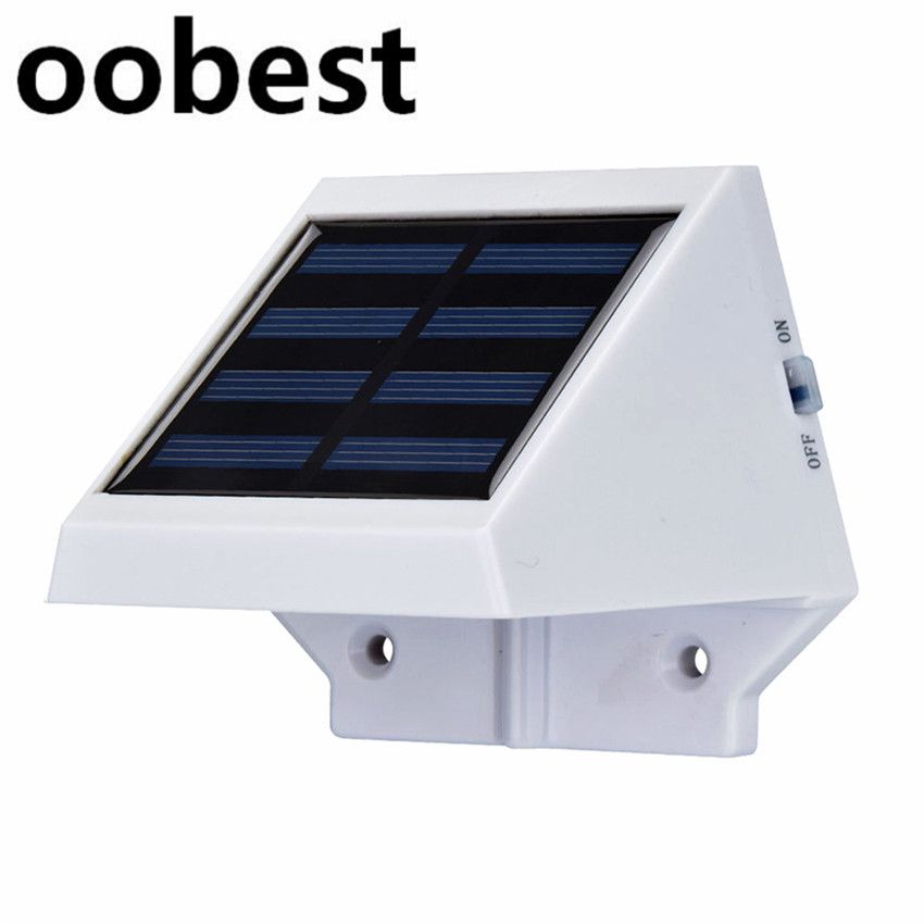 Oobest New 4 Led Outdoor Solar Light Wall Mount Security Lamp Luminarias Lights Best Ford Focus