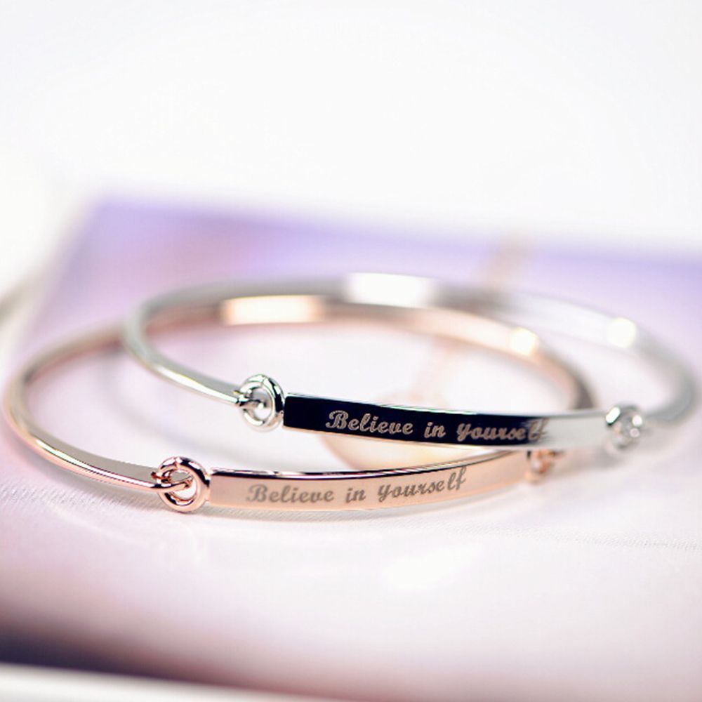 cuff armband engraved believe