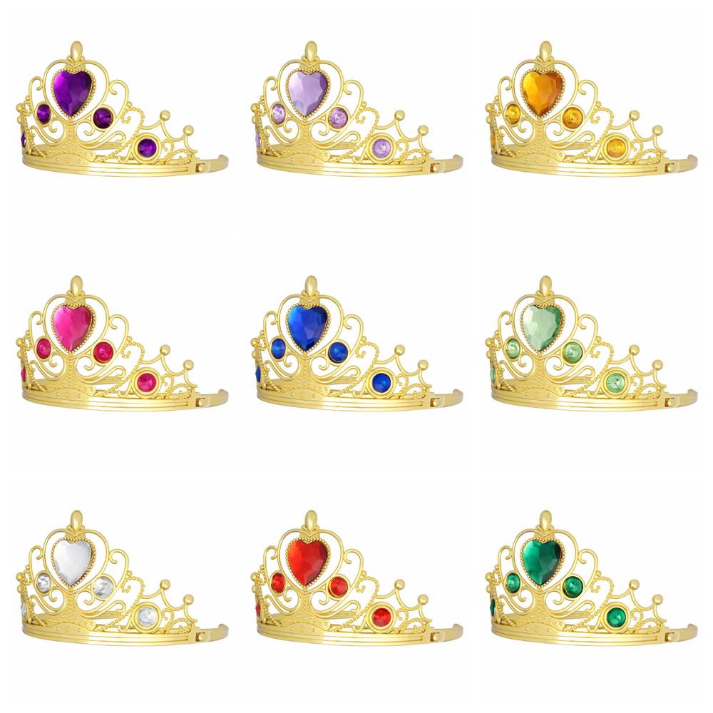 Kids Princess Tiaras Frozen Children Gold Diamond Crown Rhinestone Halloween Cosplay Hair Accessories Christmas Party Gift Aaa951 Girls Hair Accessories