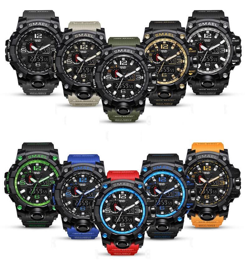 Multi Function Digital Military Watch Outdoor Sports Man Alarm Clock Waterproof Luminous Colourful Tactical Gear Watches Gga640 10pcs