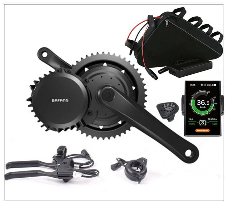 2019 Mid Drive 48V 1000W Electric Bike Motor Kits With 48V 12Ah Li Ion