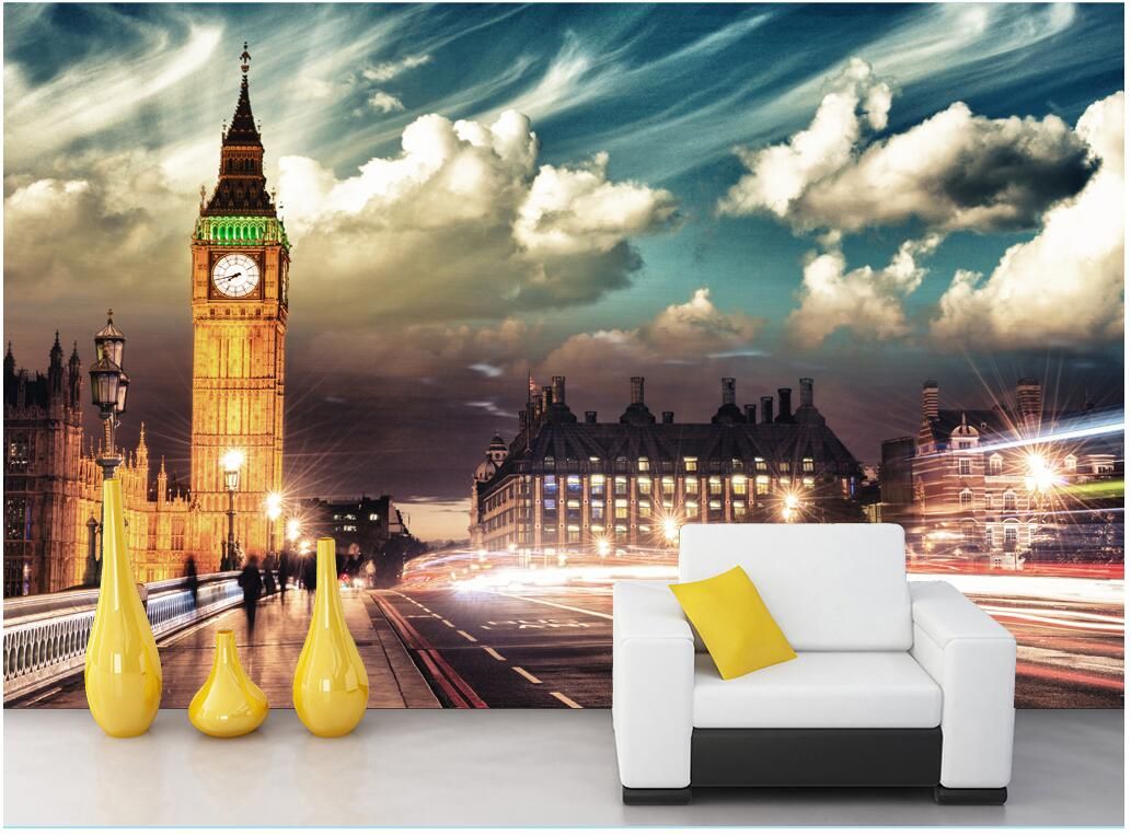 3d Room Wallpaper Custom Photo Mural Big Ben Night View Of The City 3d Room Wallpaper Custom Photo Mural Big Ben Night View Of The City London Uk Wall Murals For Walls 3 D Print Fabric Animated