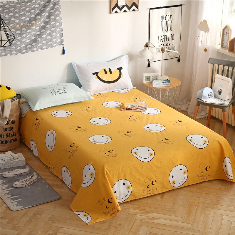 High Quality 100 Cotton Yellow Bed Sheets Flat Sheet Linens High Quality 100 Cotton Yellow Bed Sheets Flat Sheet Linens Bedsheets Sets Twin Full Queen Size Pillowcase Home Textile Childrens Bedding Quilt Cover