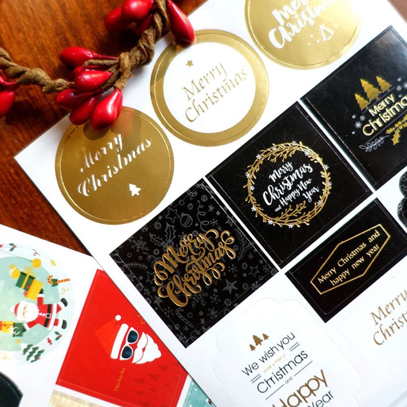 2018 christmas sticker labels 2 sheets adhesive gift tags wrap tags