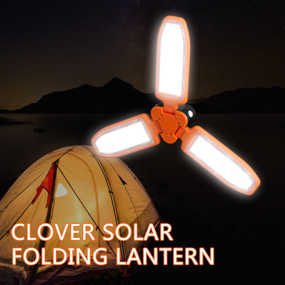 Solar Lantern Lamp Usb Green Orange Shell Outdoor Hiking Camping Lights Foldable Night Energy Saving
