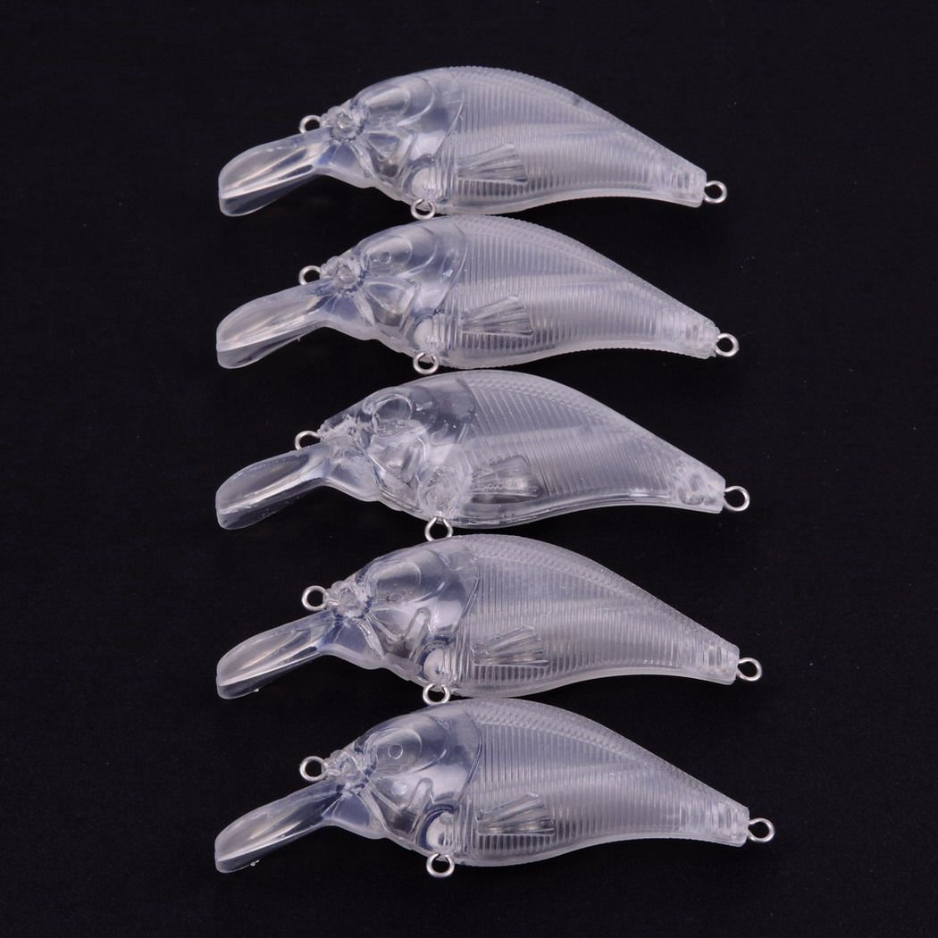 2020 Unpainted Fishing Lure Blanks Crank 7.5cm 9g Shad Tight Wobble