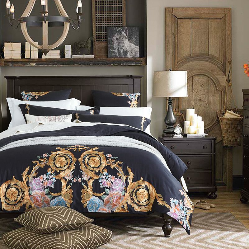 600tc Egyptian Cotton Queen Bedding Set Luxury King Size Bed 600tc Egyptian Cotton Queen Bedding Set Luxury King Size Bed Sheet Embroidery Duvet Cover Parure De Lit Ropa Cama Beautiful