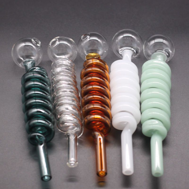 2020 Multi Colors Glass Pipes Curved Glass Oil Burners Pipes 9cm Length
