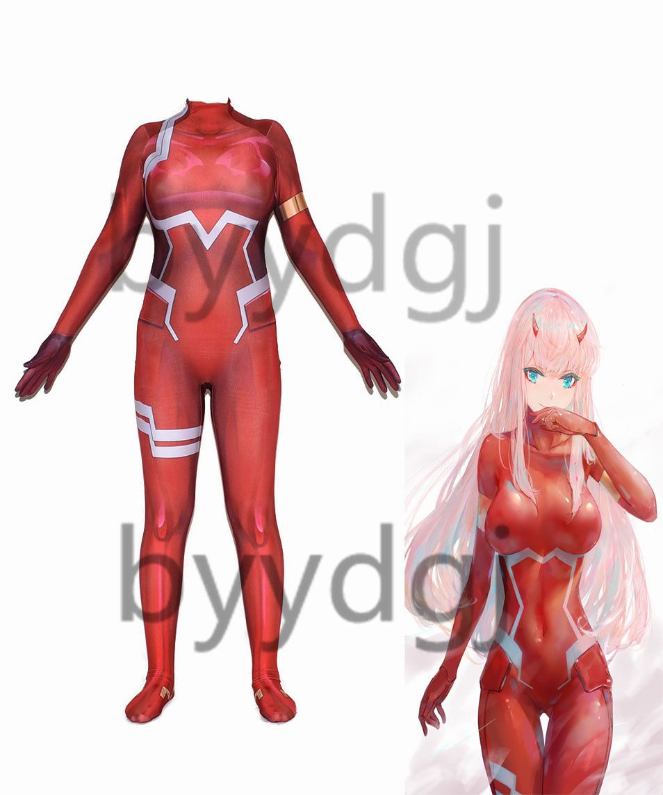 Anime 3d Darling In The Franxx 02 Zero Two Superhero Lycra Zentai