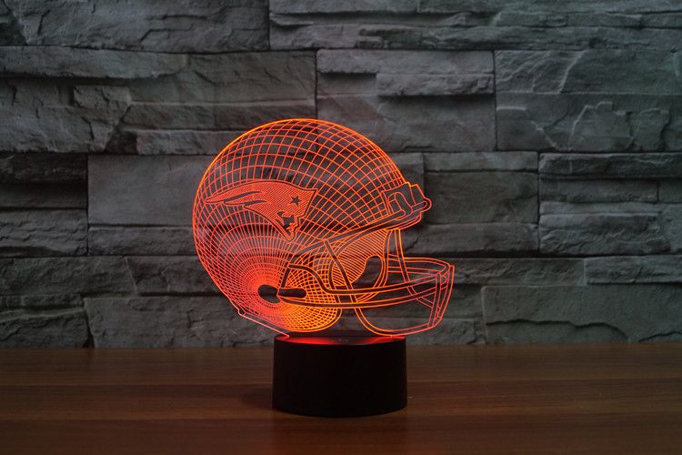 2018 3d New England Patriots Logo Team Collection Football Helmet 2018 3d New England Patriots Logo Team Collection Football Helmet Visual Lamp Home Decor Led Table Night Light Drop Ship From Caraa 26 95 Dhgate