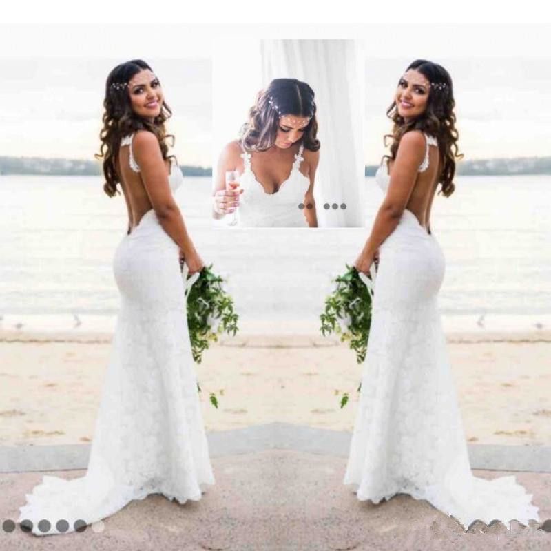 Mermaid Beach Lace Wedding Dresses Katie May Modest Spaghetti