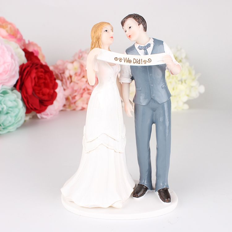 We Married Wedding Cake Topper Bridal Supply Bride Groom Couple Is