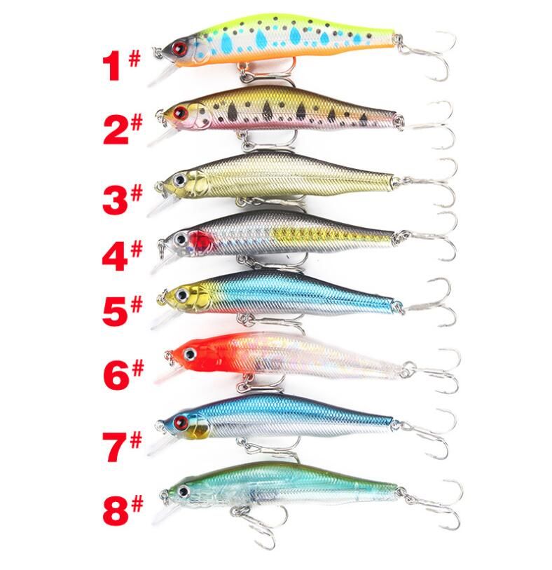 Angelköder Minnow Künstliche Harte Köder Schwimmende Wobbler Mit 3D Auge/&