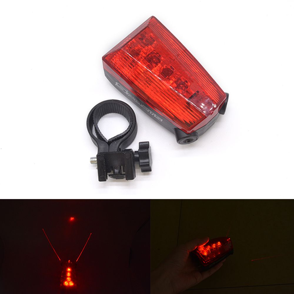 5 Led 2 Laser Beams Bicycle Light Taillight Bike Rear 5 Led 2 Laser Beams Bicycle Light Taillight Bike Rear Beam Safety Turn Signals Lights For Accessories