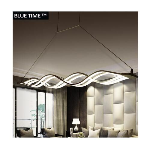 Wave Design Chandelier For Dinning Room Black White Wave Design Chandelier For Dinning Room Black White Lights Modern Chandeliers Led Lighting Ac 85 260v 100cm 120cm Dining Bedroom
