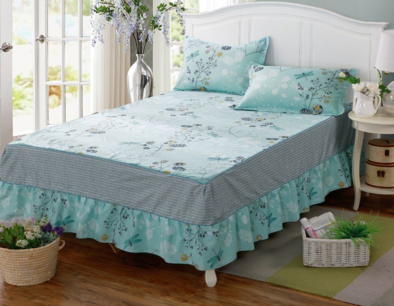 New Dragonfly Twin Full Queen King Size Bed Skirt Cover New Dragonfly Twin Full Queen King Size Bed Skirt Cover Bedspread Maress Home Textiles Brown Bedskirt With Ruffles From Olgar