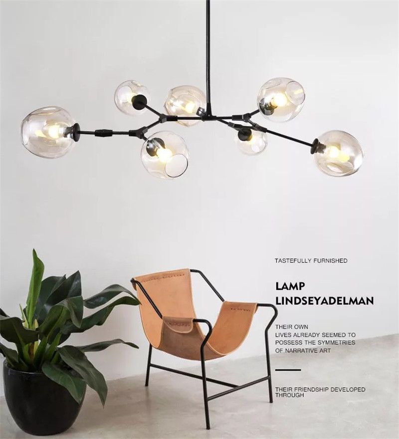 Lindsey Adelman Globe Branching Bubble Chandelier 85 265v Nordic Lindsey Adelman Globe Branching Bubble Chandelier 85 265v Nordic Modern Light Lighting Pendent Lamp Glass Ball Hanging Pendant