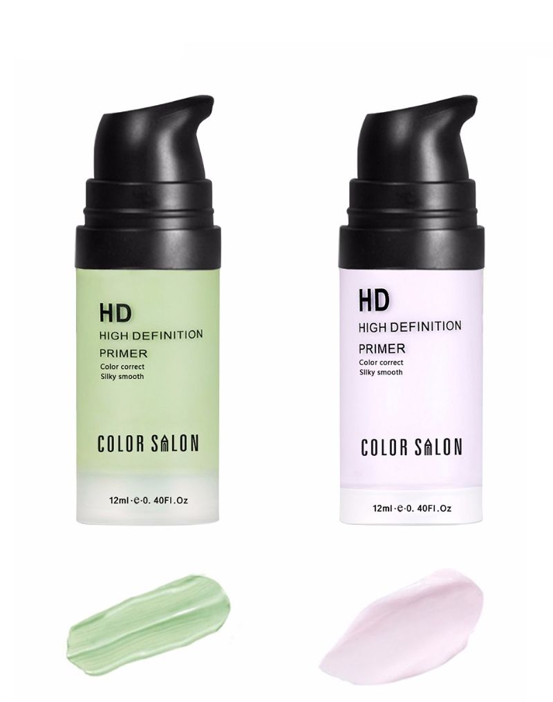 Color Salon Face Care Corrector Primers 12ml Green&Purple Easy To