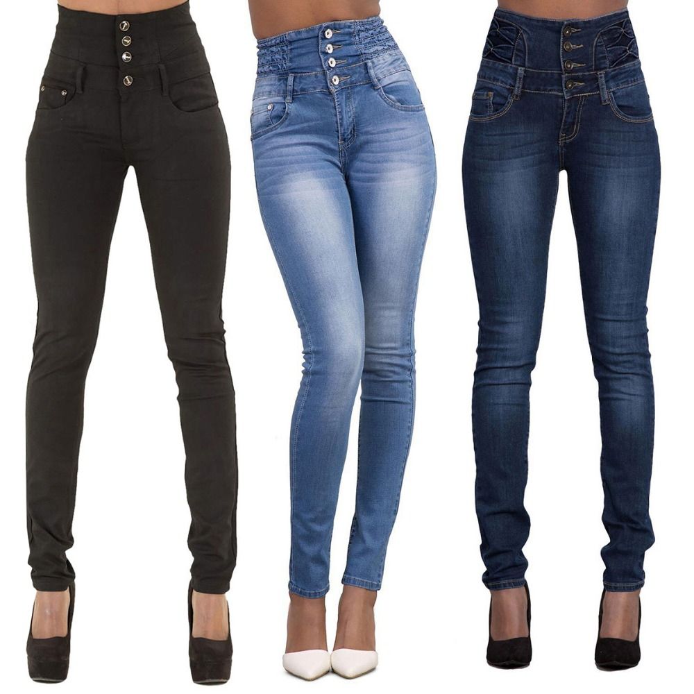 Denim Hohe Großhandel Skinny Jeans Damen Stretchy Tüten Jeggings OPZkuXi
